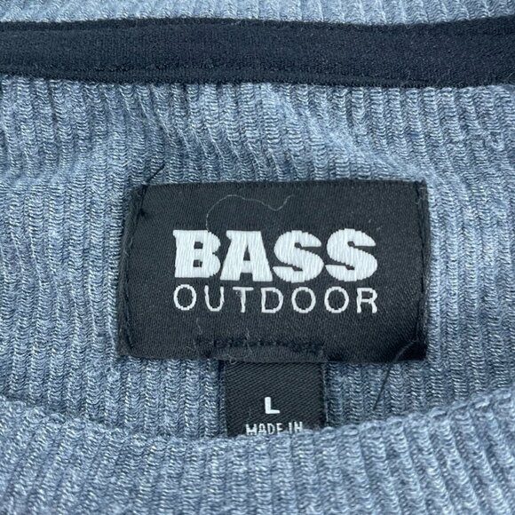 Bass Outdoor Ombre Blue Long Sleeve Utility Tee L NWT 5028 - Picture 3 of 10